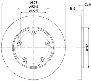 HELLA PAGID 8dd355122781 -  Тормозной диск